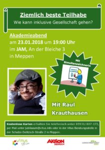 23.01.2018: Ziemlich beste Teilhabe – Akademieabend mit Raul Krauthausen