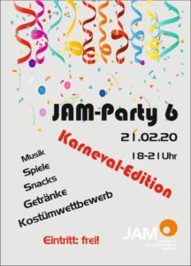 21.2.2020: JAM Party: Karnevalsedition