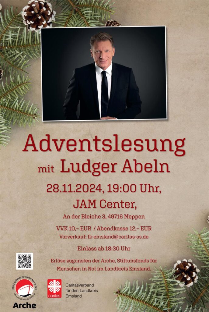 28.11.2024: ADVENTSLESUNG MIT LUDGER ABELN