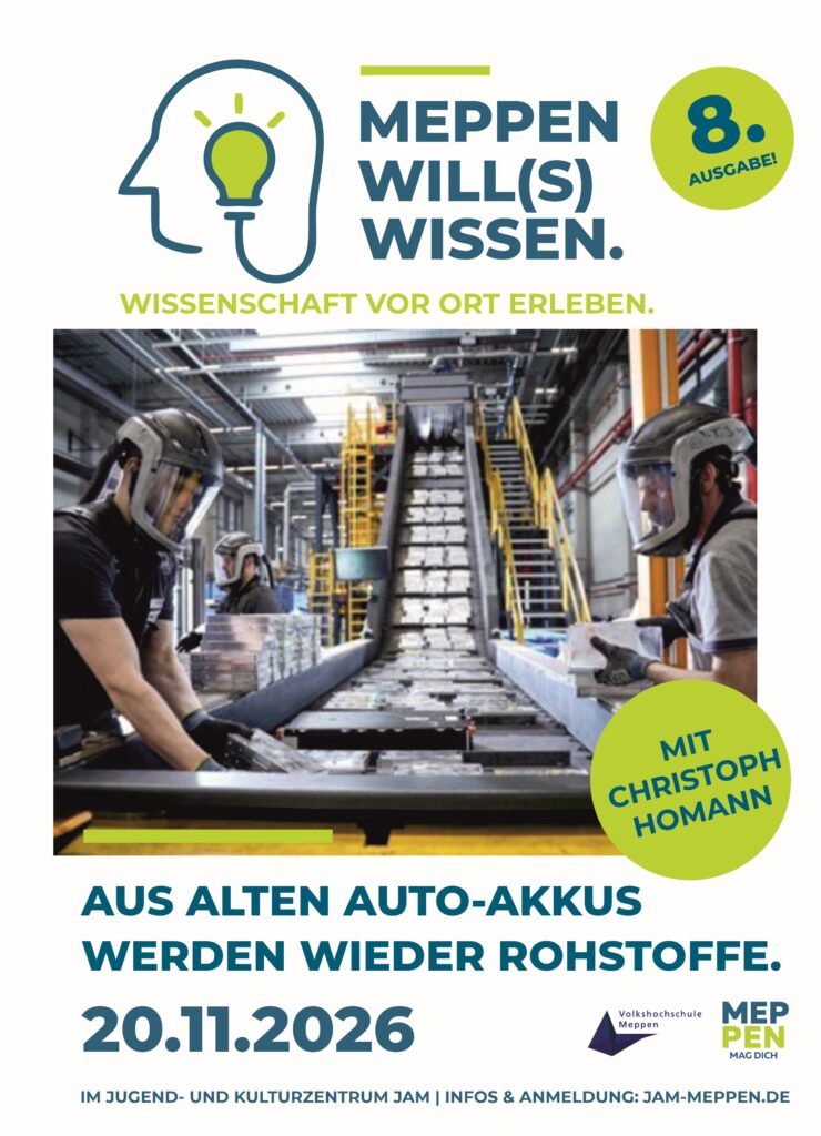 20.11.2026: MEPPEN WILL(S) WISSEN: BATTERIE RECYCLING